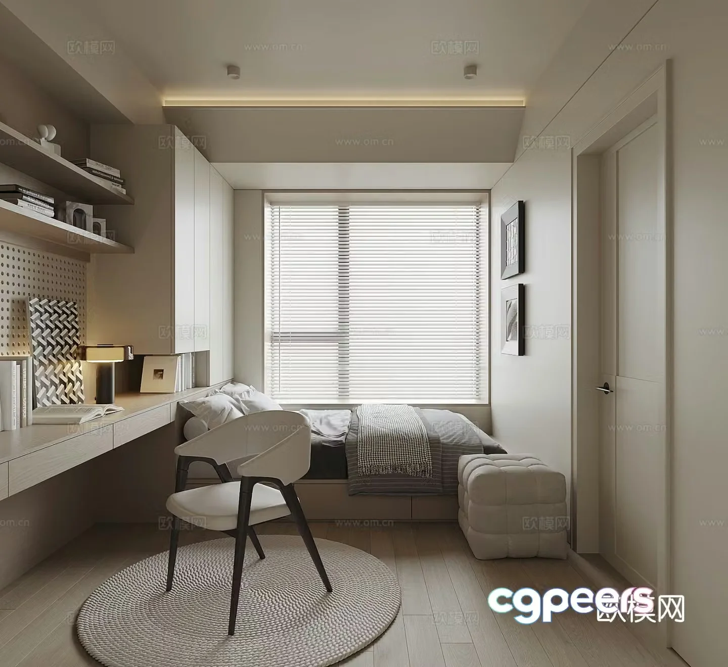 3d model of tatami bedroom and second bedroom