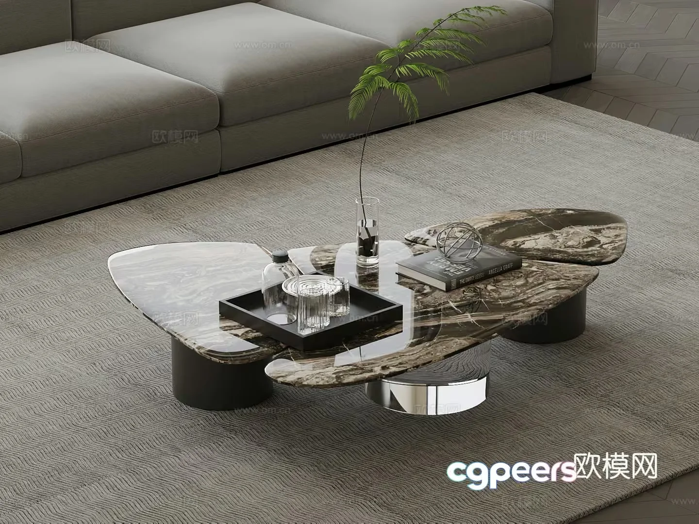 Modern Living Room 3D Model – 22523 – VRAY Render