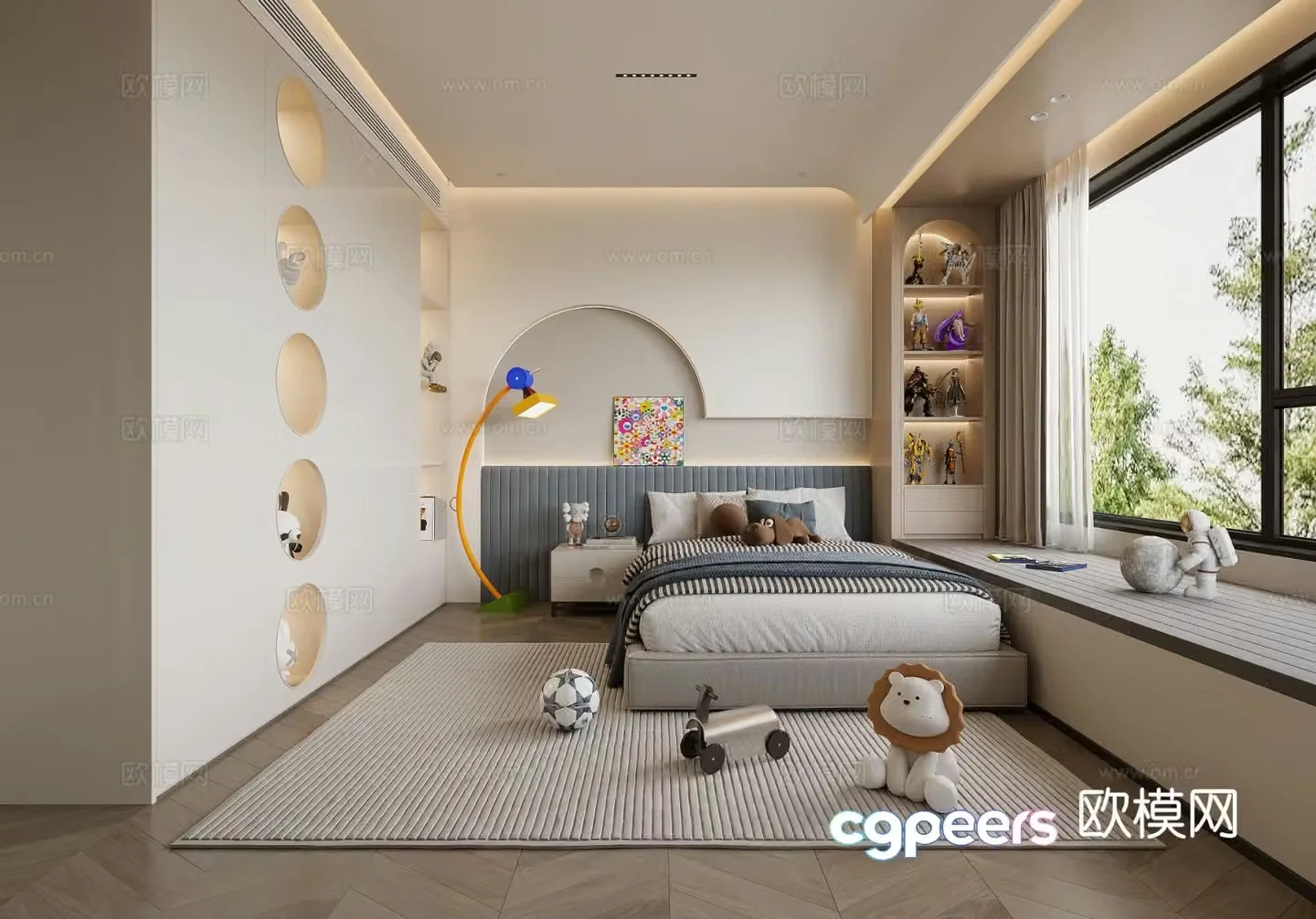 Modern children’s room boy’s room kid’s room 3d model