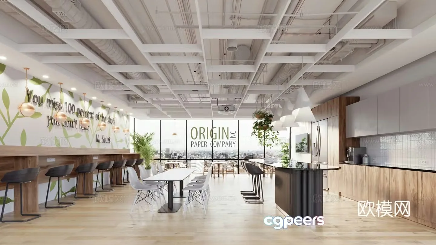 Office environment 3d model