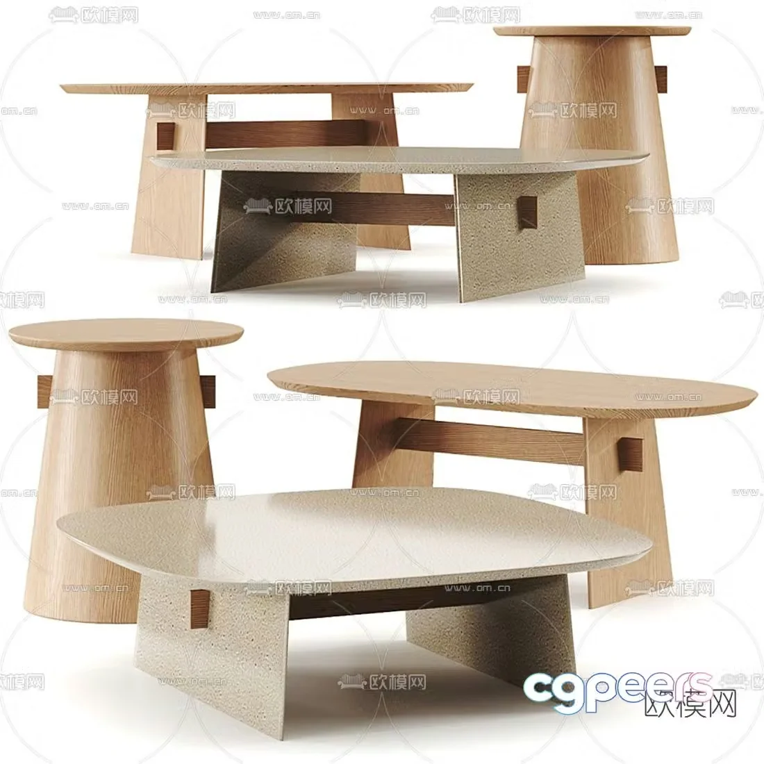 Natuzzi round table coffee table 3d model