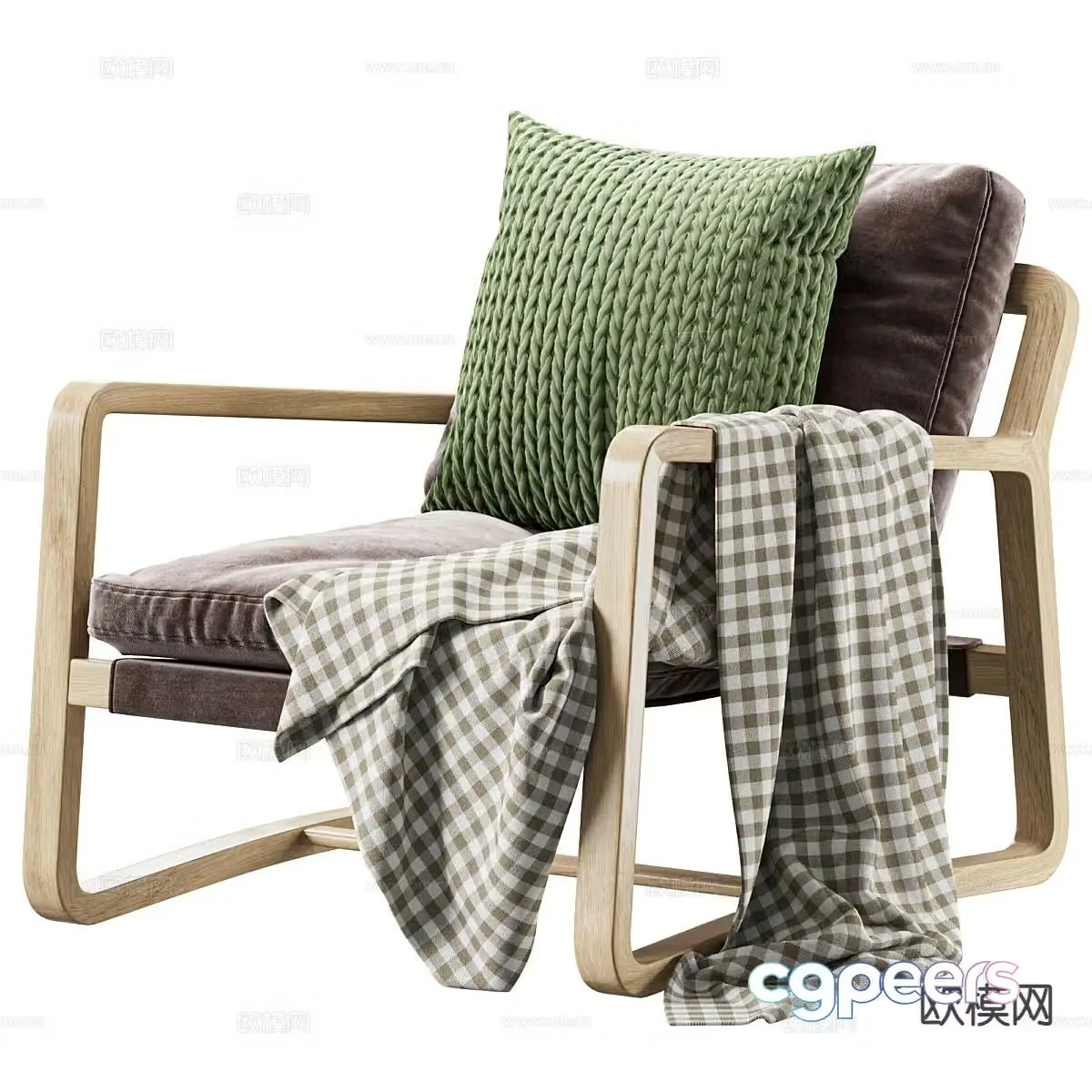Modern chair leisure chair 3d model