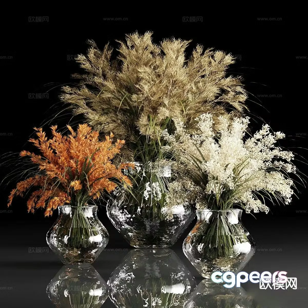Modern floral vase 3d model