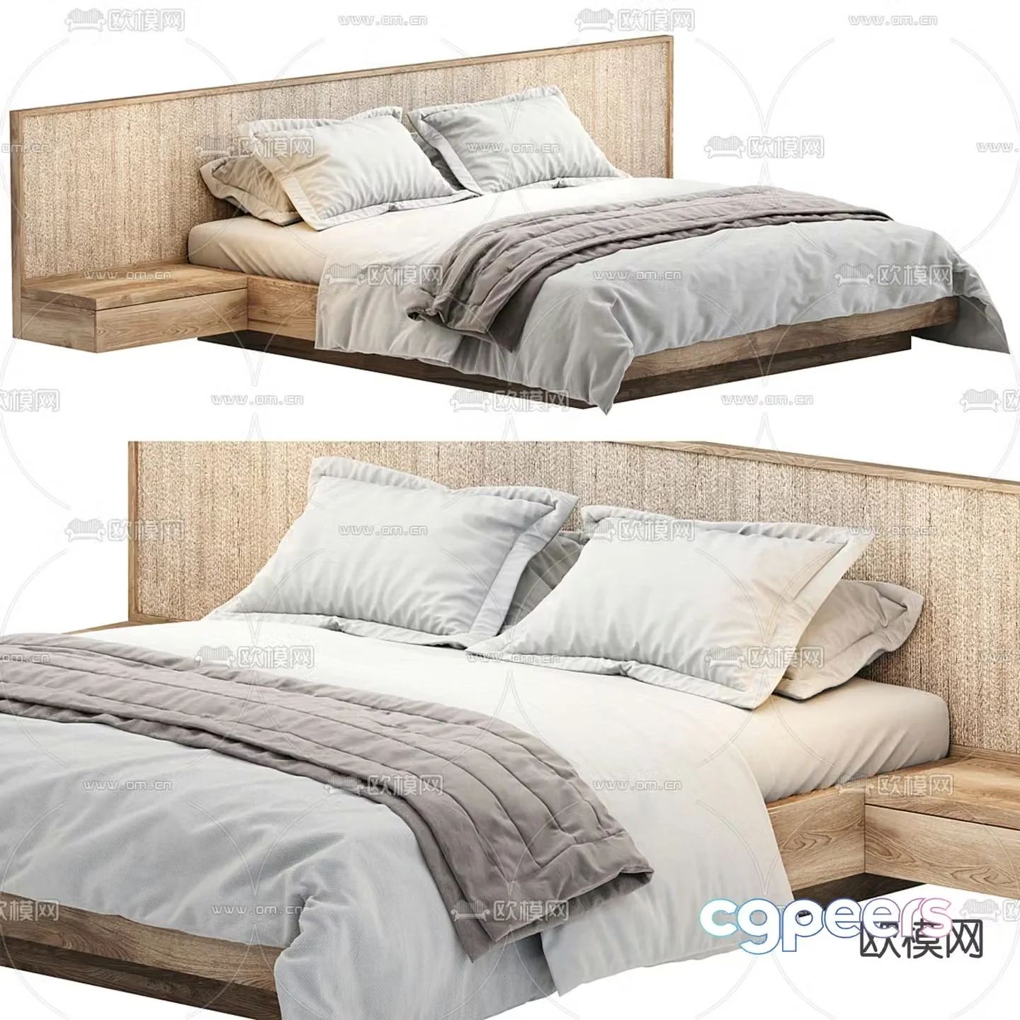 Emmanuelle Simon double bed 3d model