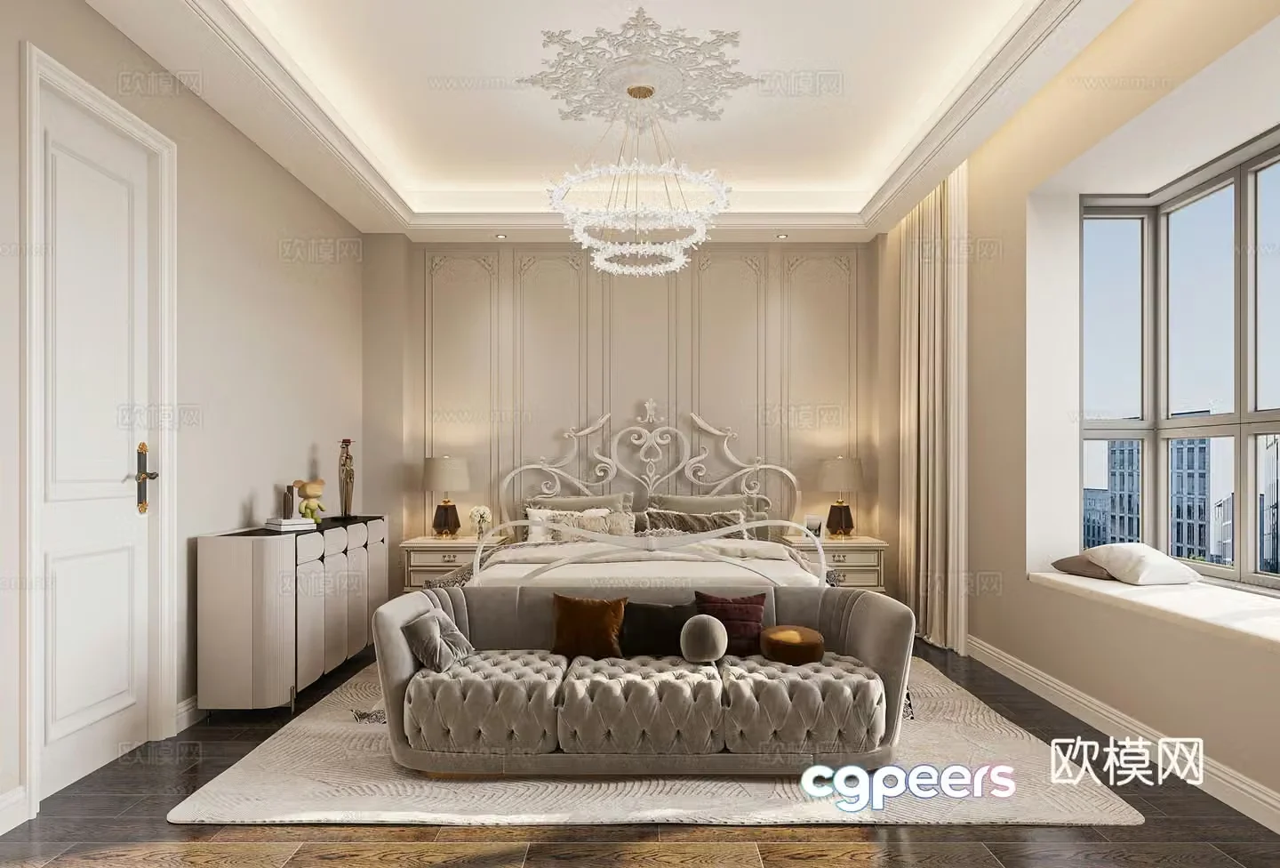 French bedroom 3d model