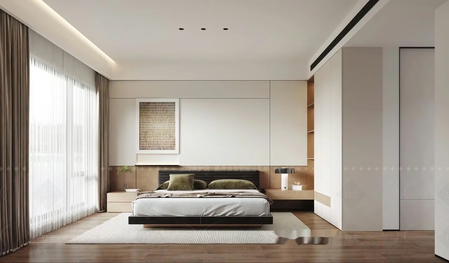 Cozy Modern Bedroom 3D Model – 16688 – VRAY Render