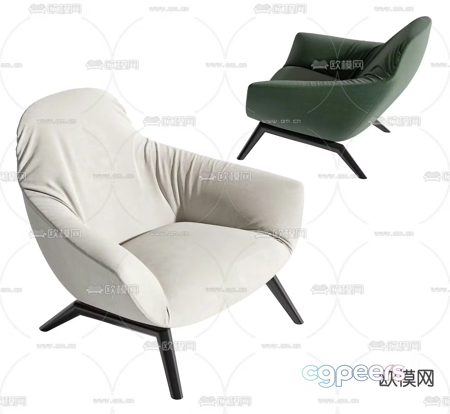 Modern sofa chair leisure chair armchair 3d model