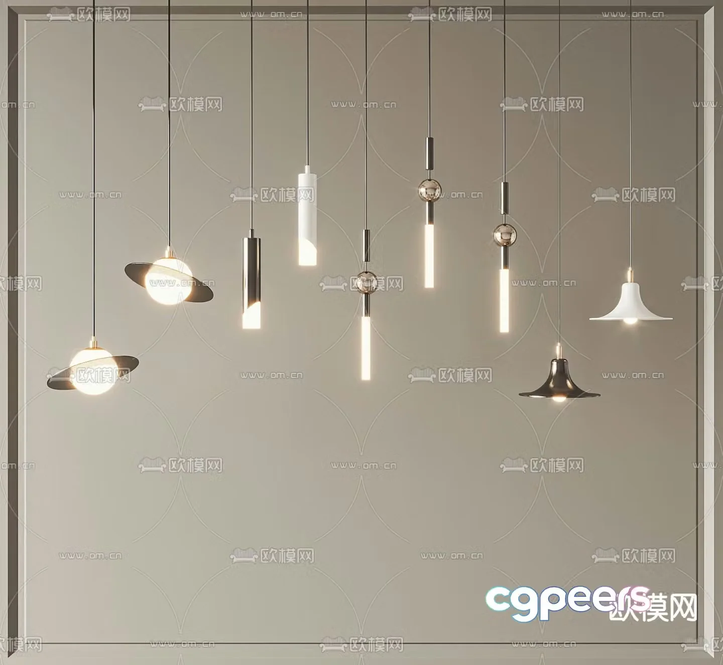 Creative small chandelier 3d model