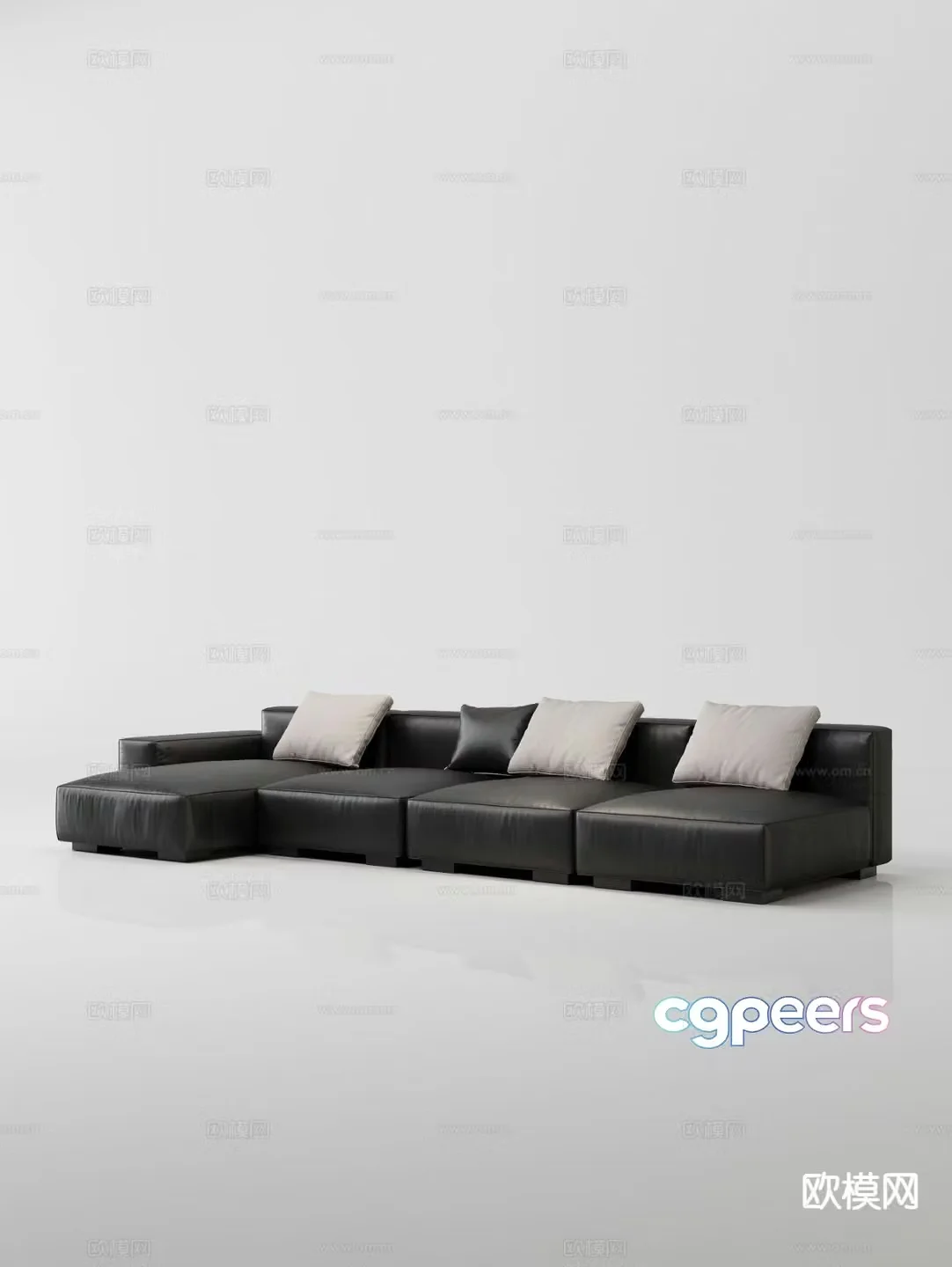 Italian multi-person sofa 3D model