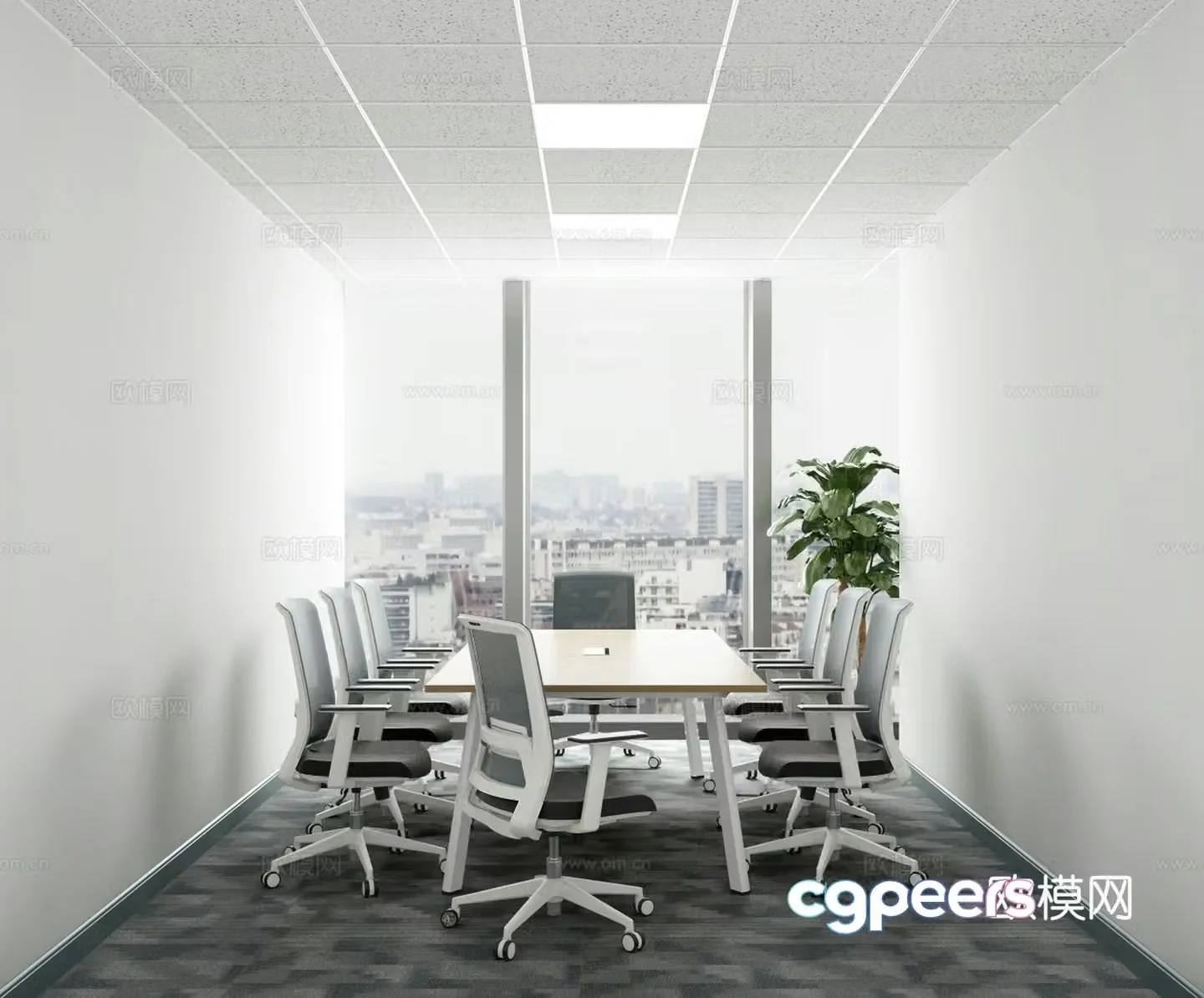 Modern conference room 3d model