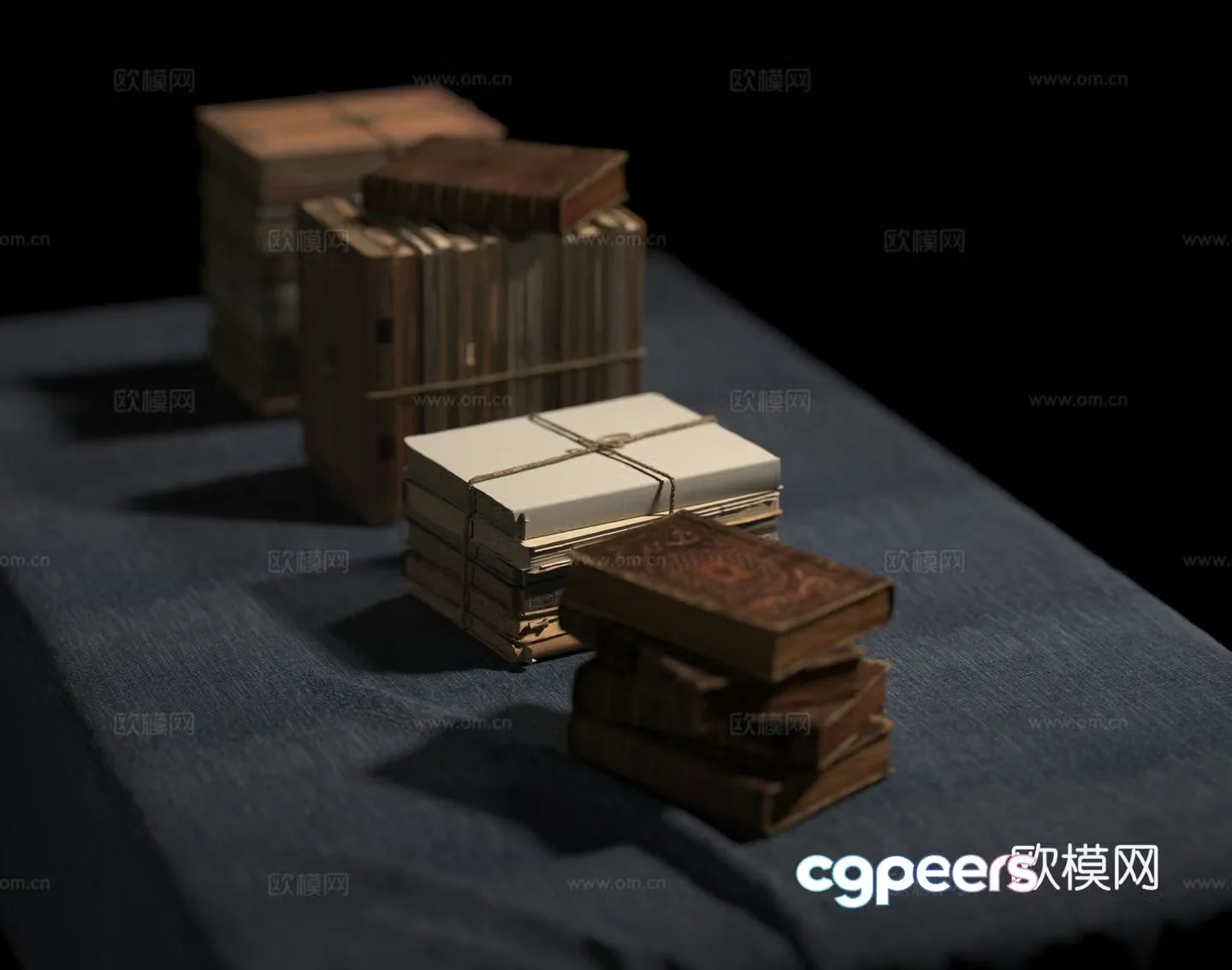 Books French ancient books Book 3d model
