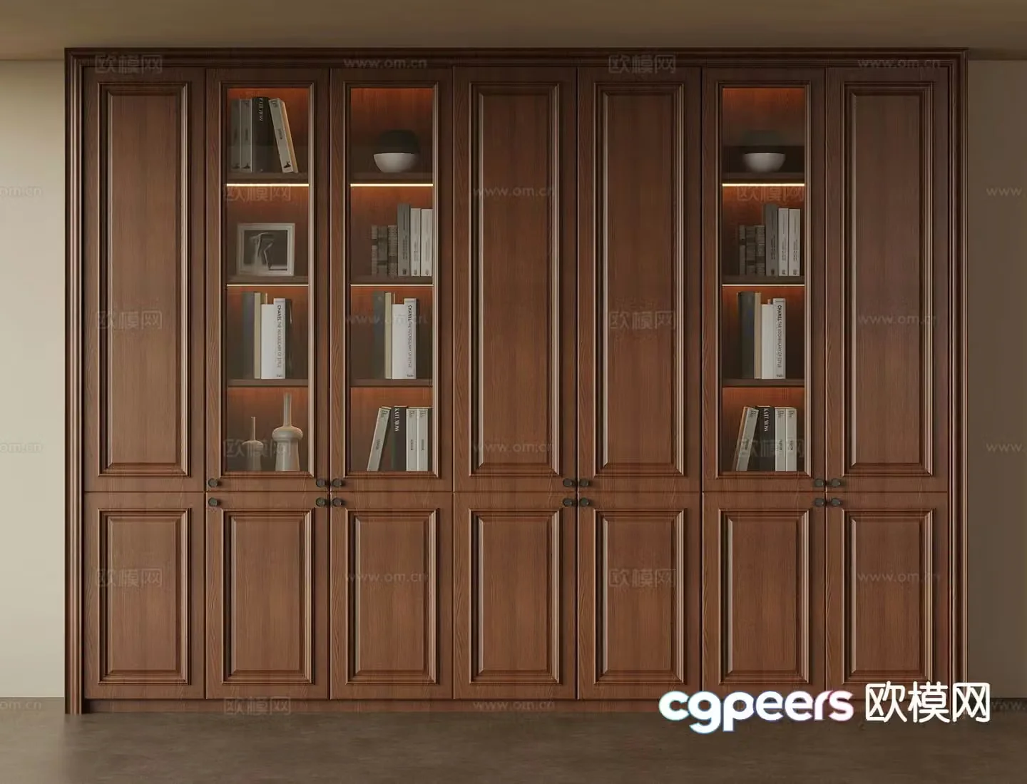 Medieval style bookcase 3D model