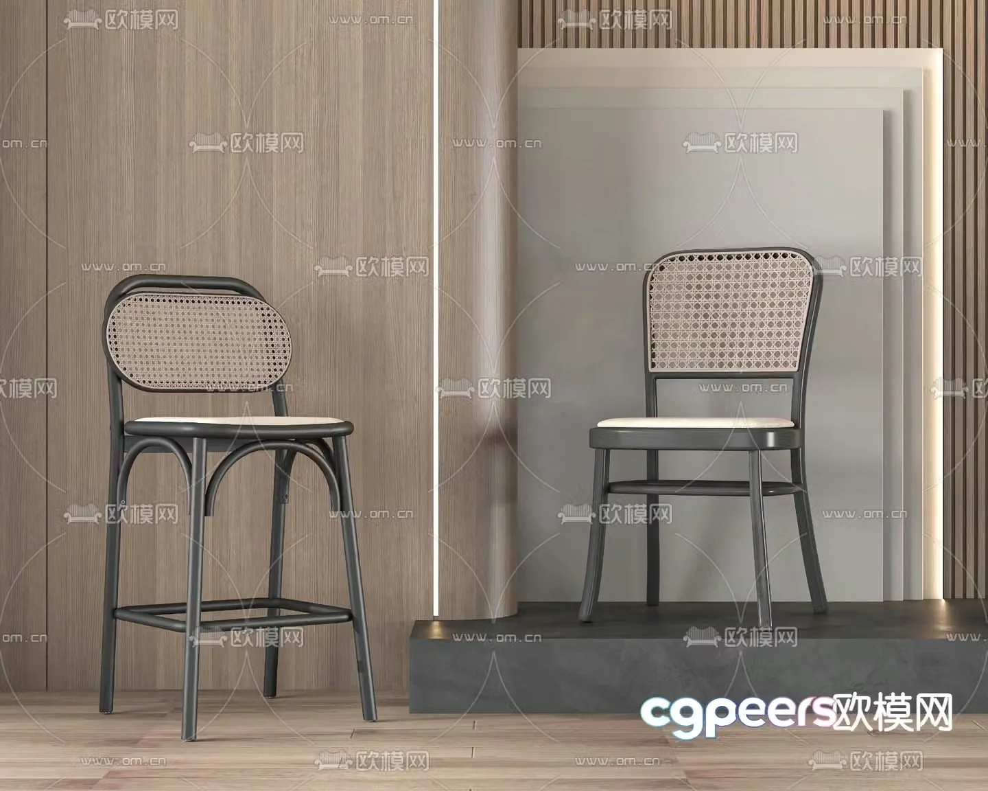 bar stool bar stool high stool 3d model