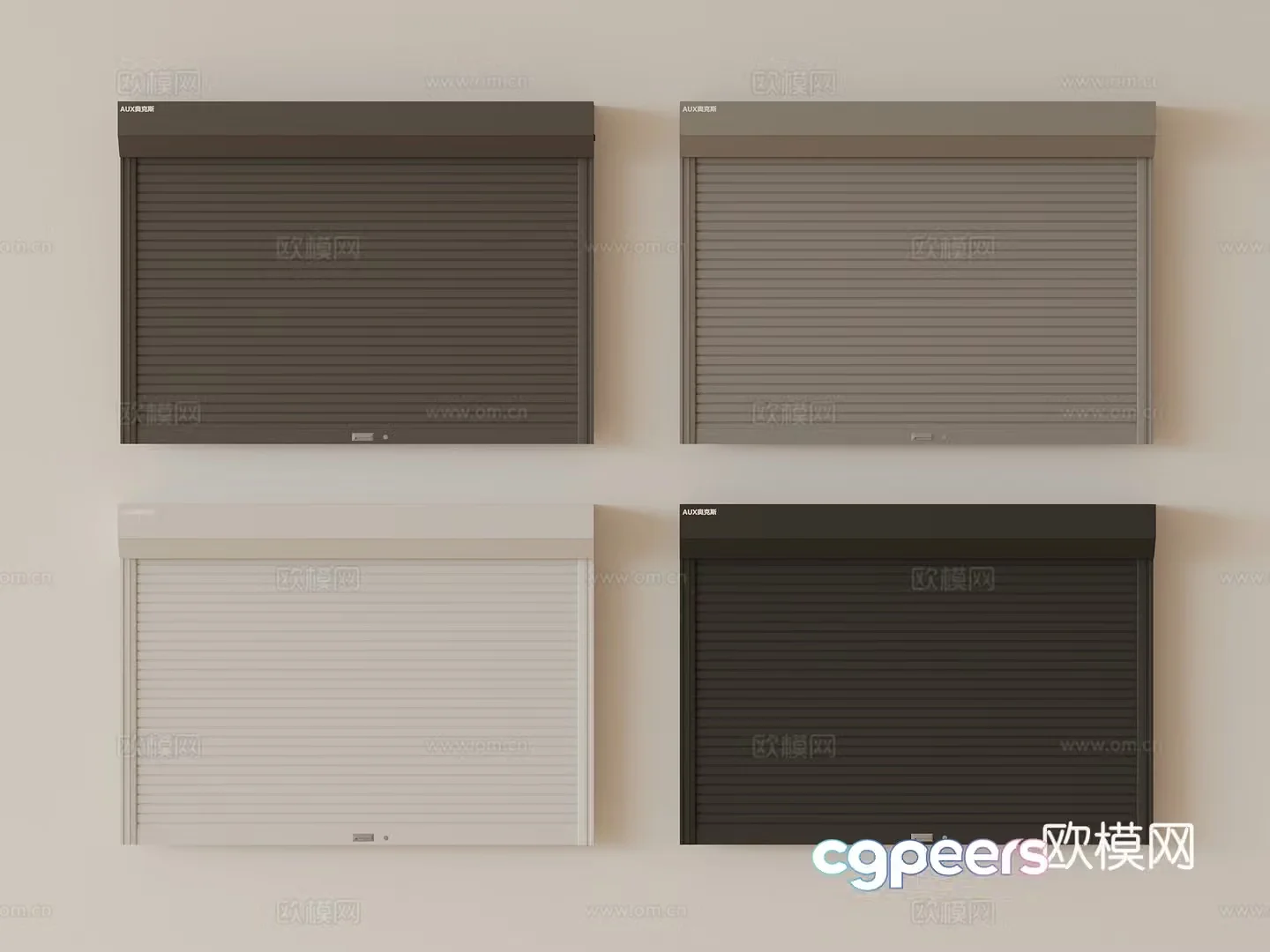 modern rolling shutter door rolling shutter garage door factory garage door 3d model