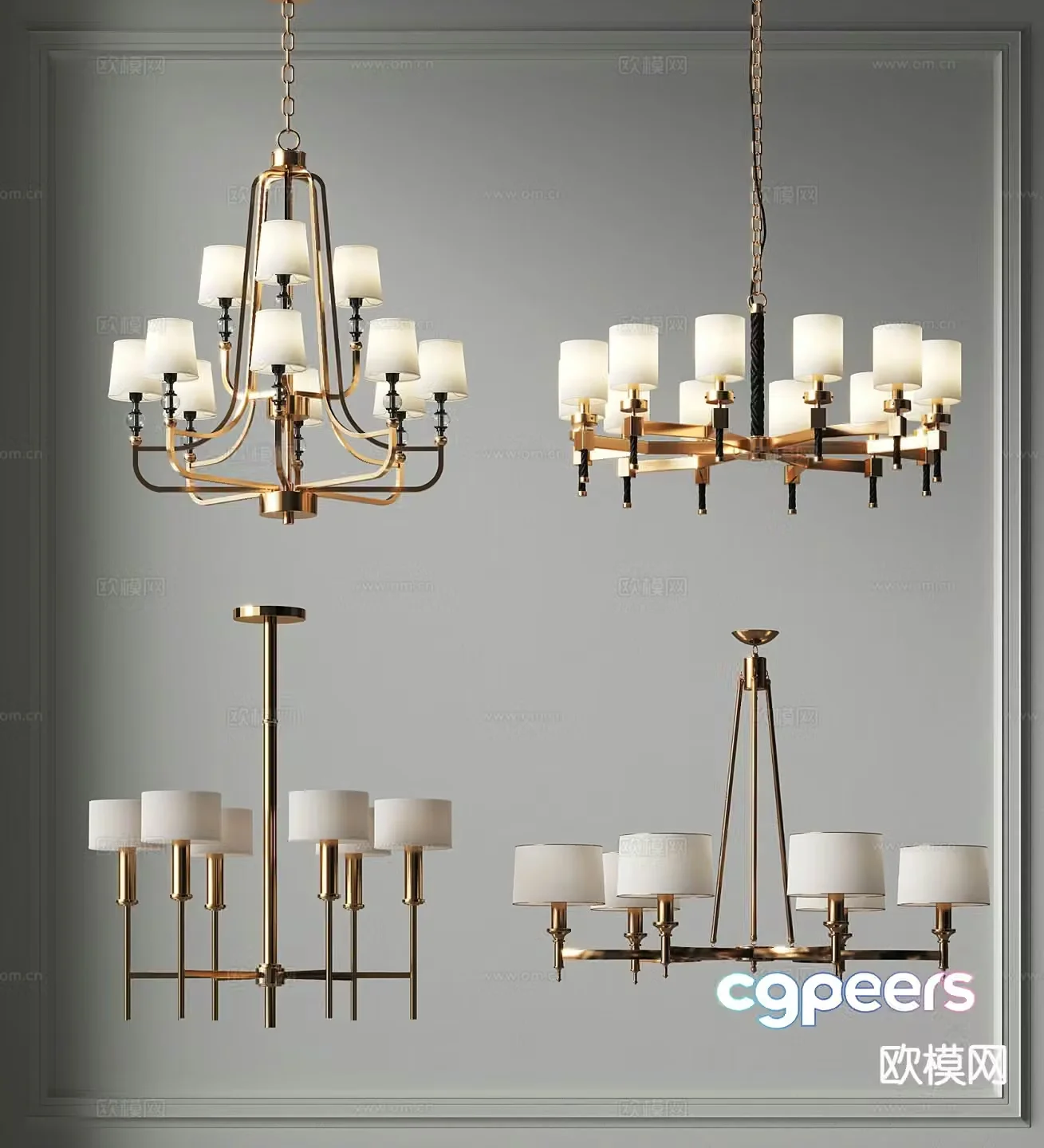 American chandelier 3d model