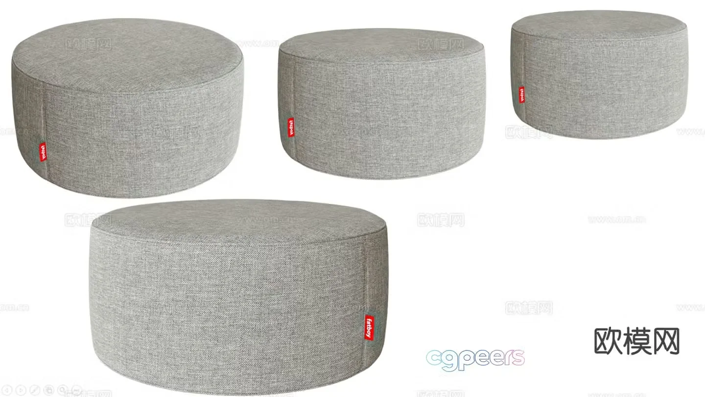 Modern stool low stool sofa stool 3d model