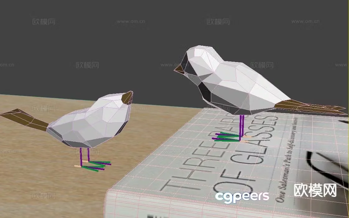 Modern bird furnishings decorations furnishings 3D model