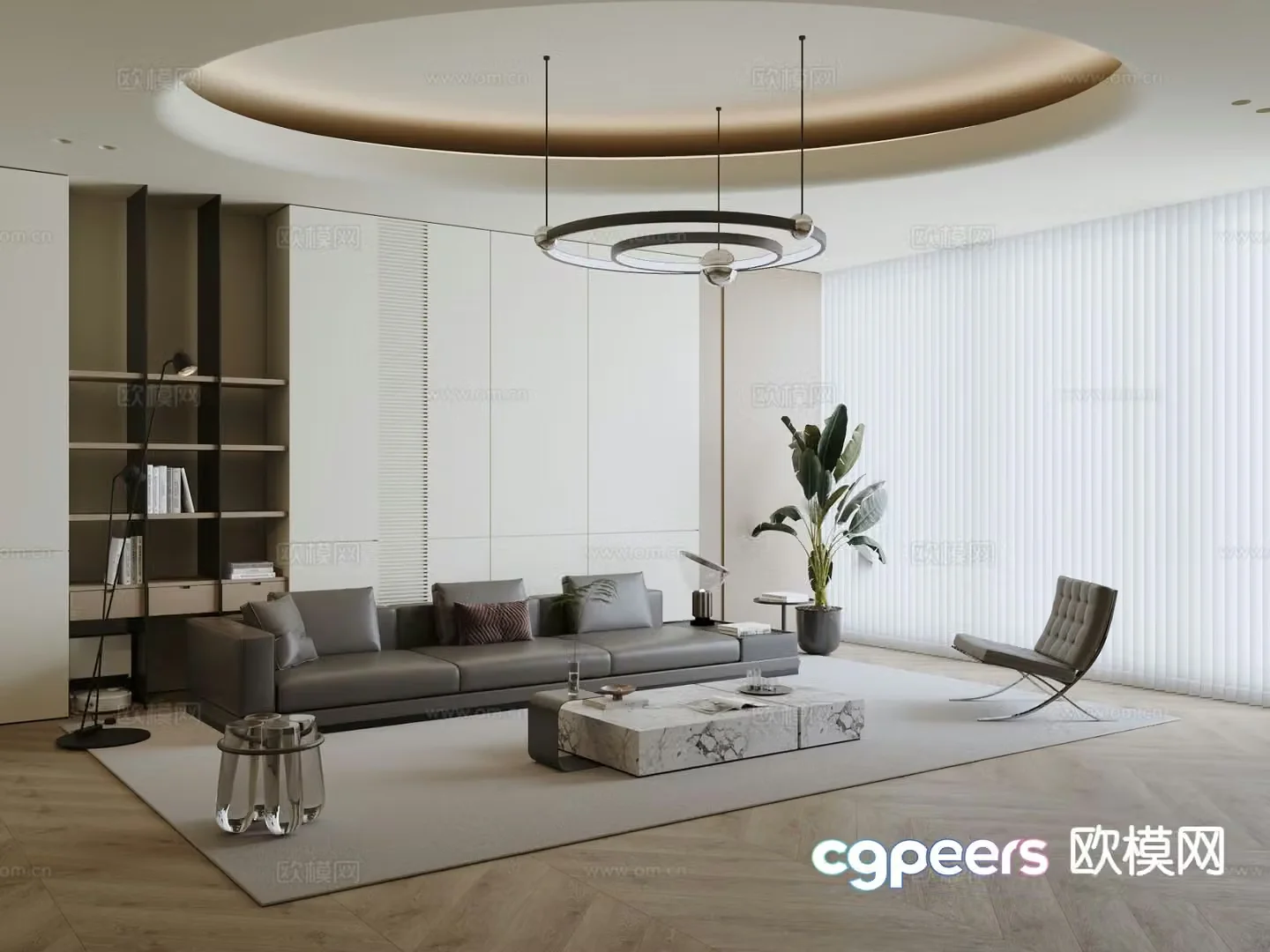 Modern sectional sofa 3d model