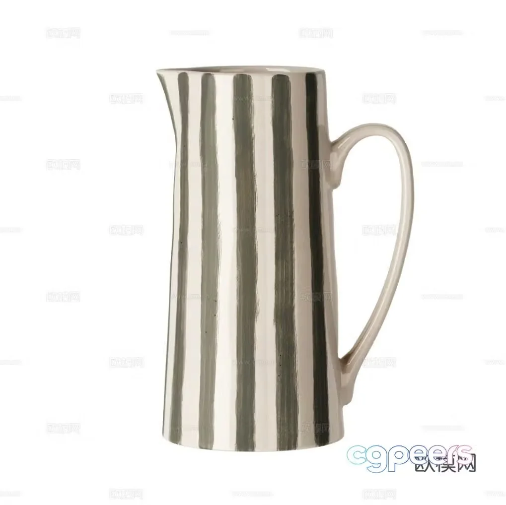 Modern Nordic pot vase 3d model