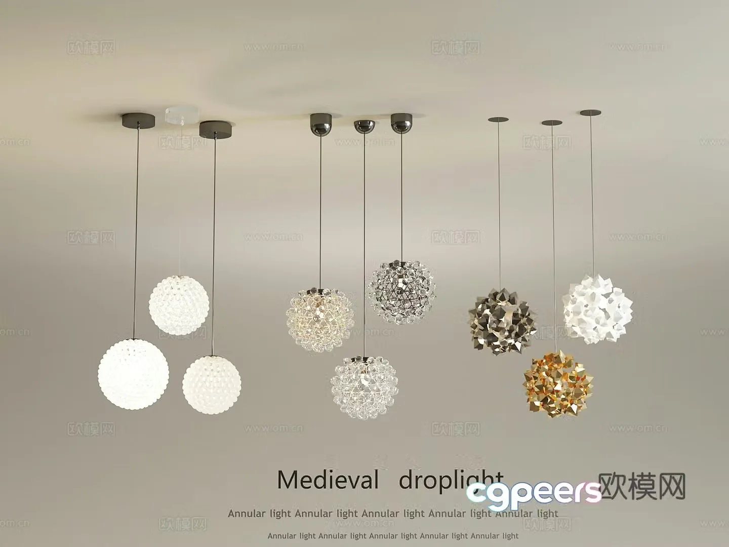 Modern small chandeliers 3d model