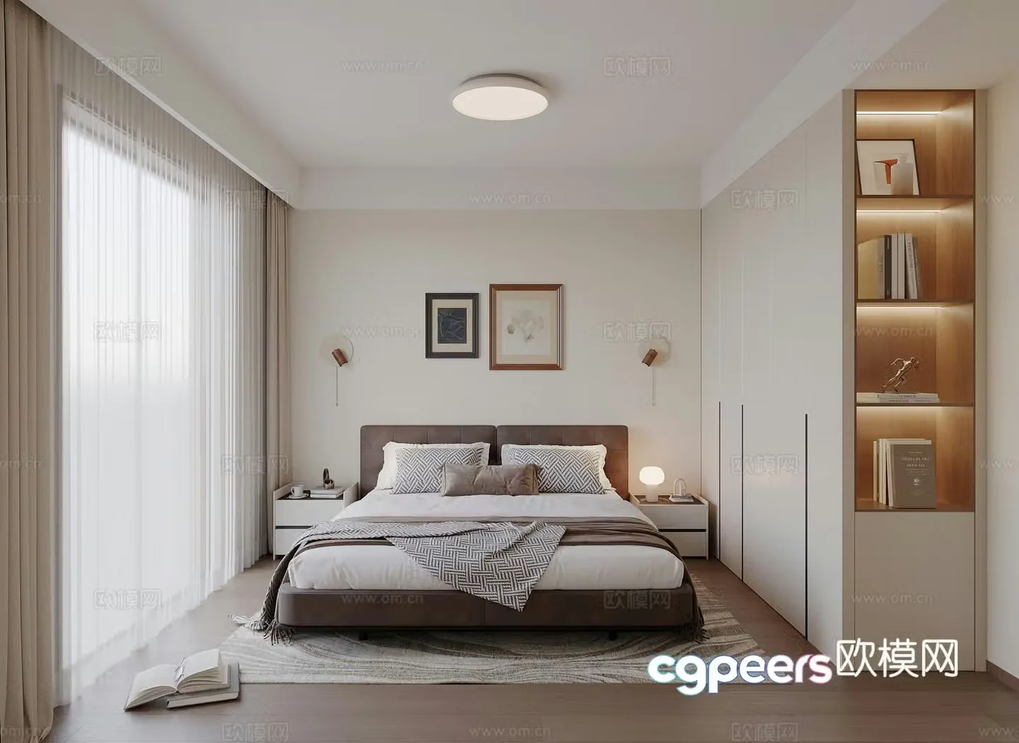 Middle-aged bedroom 3d model