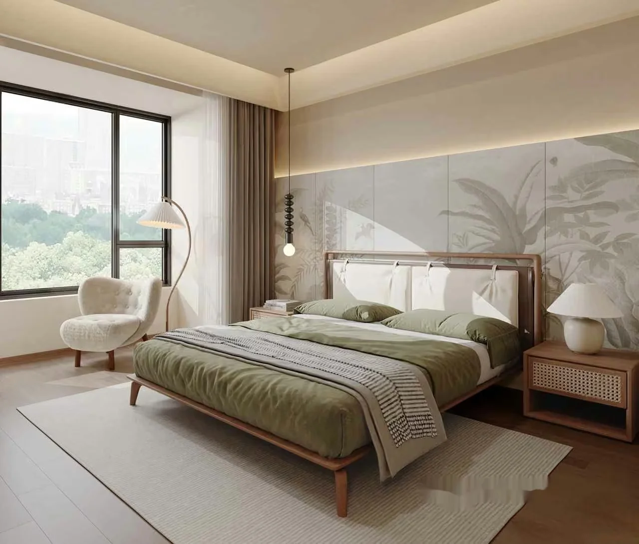 Cozy Modern Bedroom 3D Model – 4969 – VRAY Render