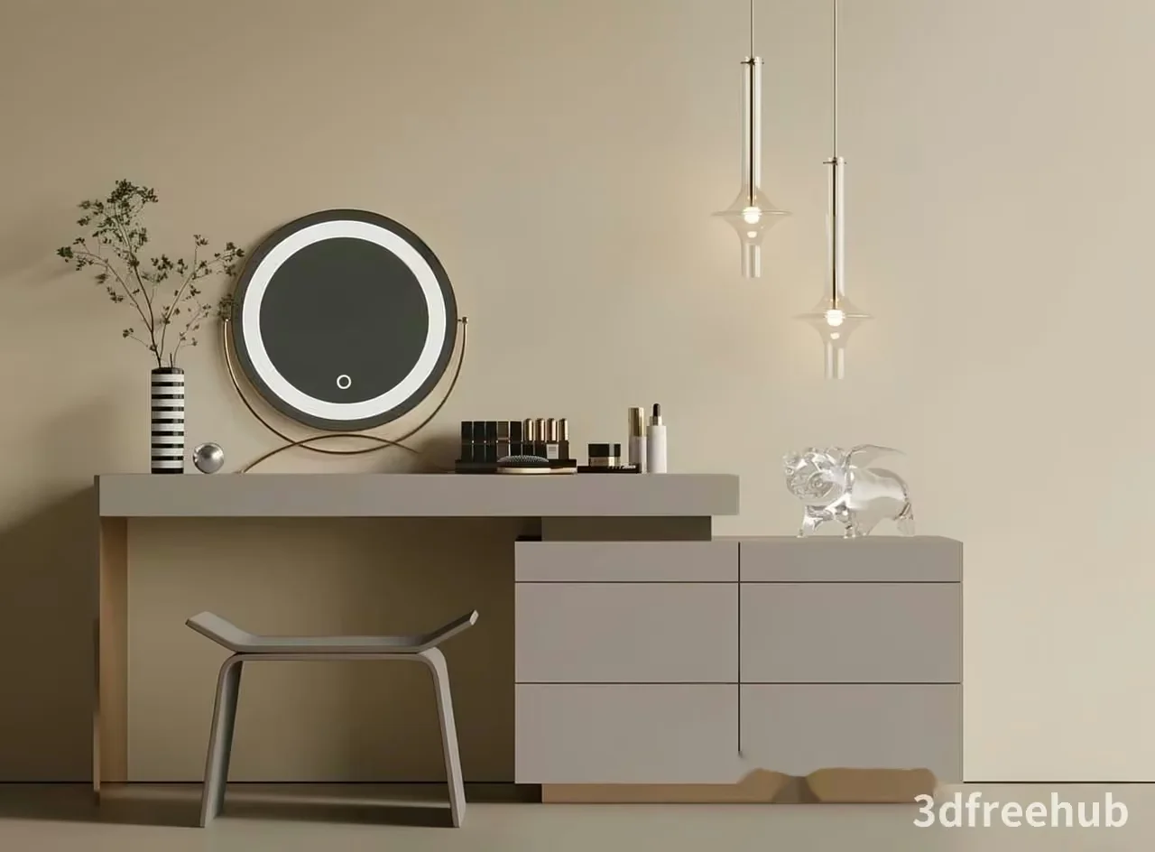 Modern Vanity Table 3D Model – 20588 – VRAY Render