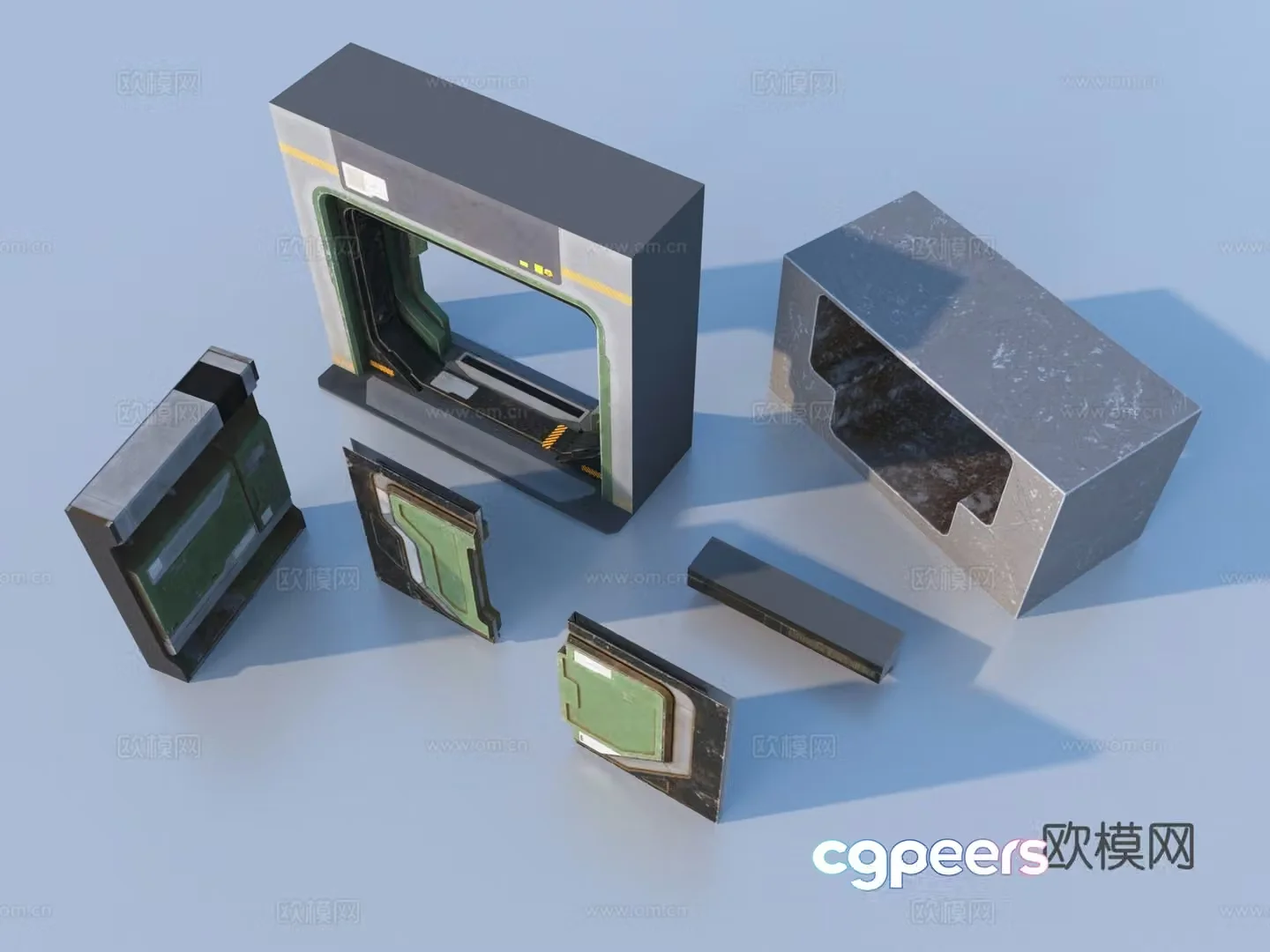 Hardware mechanical parts cabin components 3D model