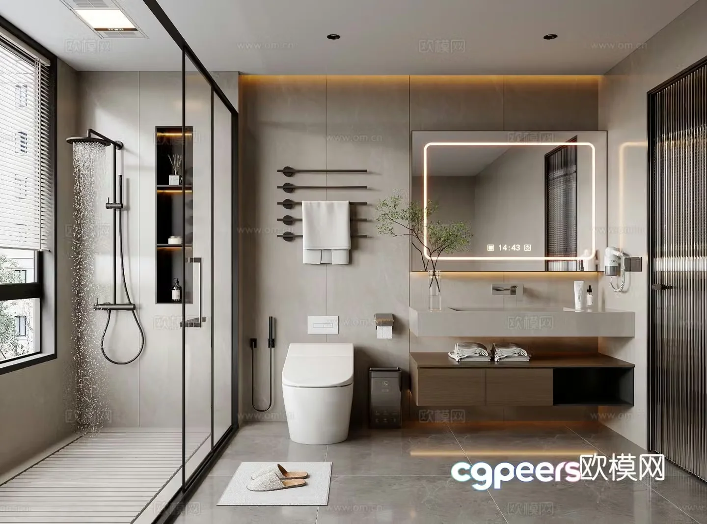 Italian bathroom bathroom 3d model
