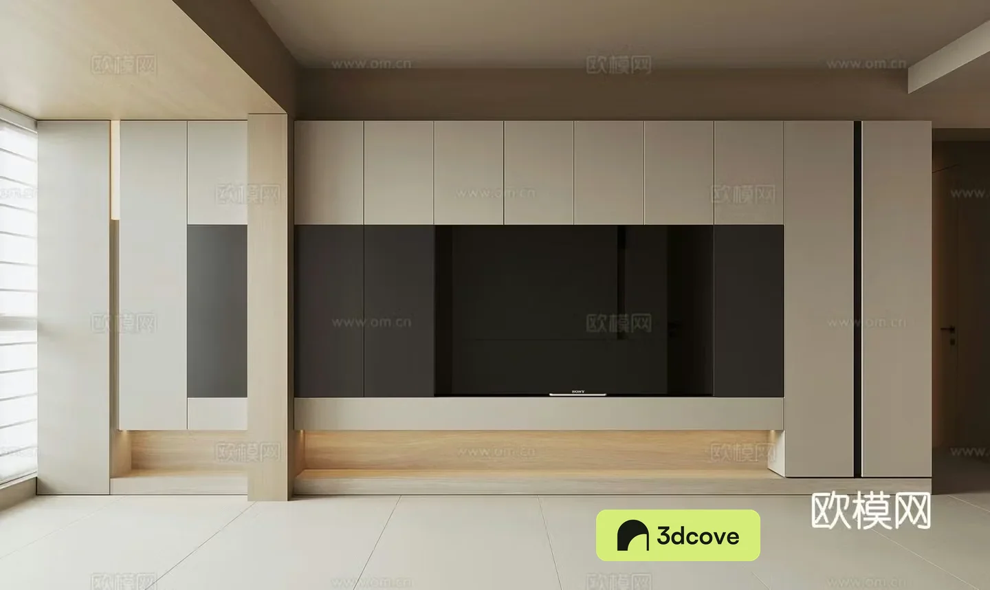 Modern TV background wall