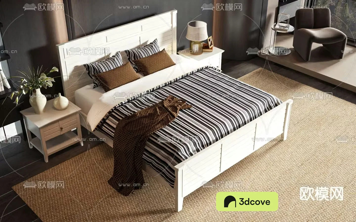 American double bed