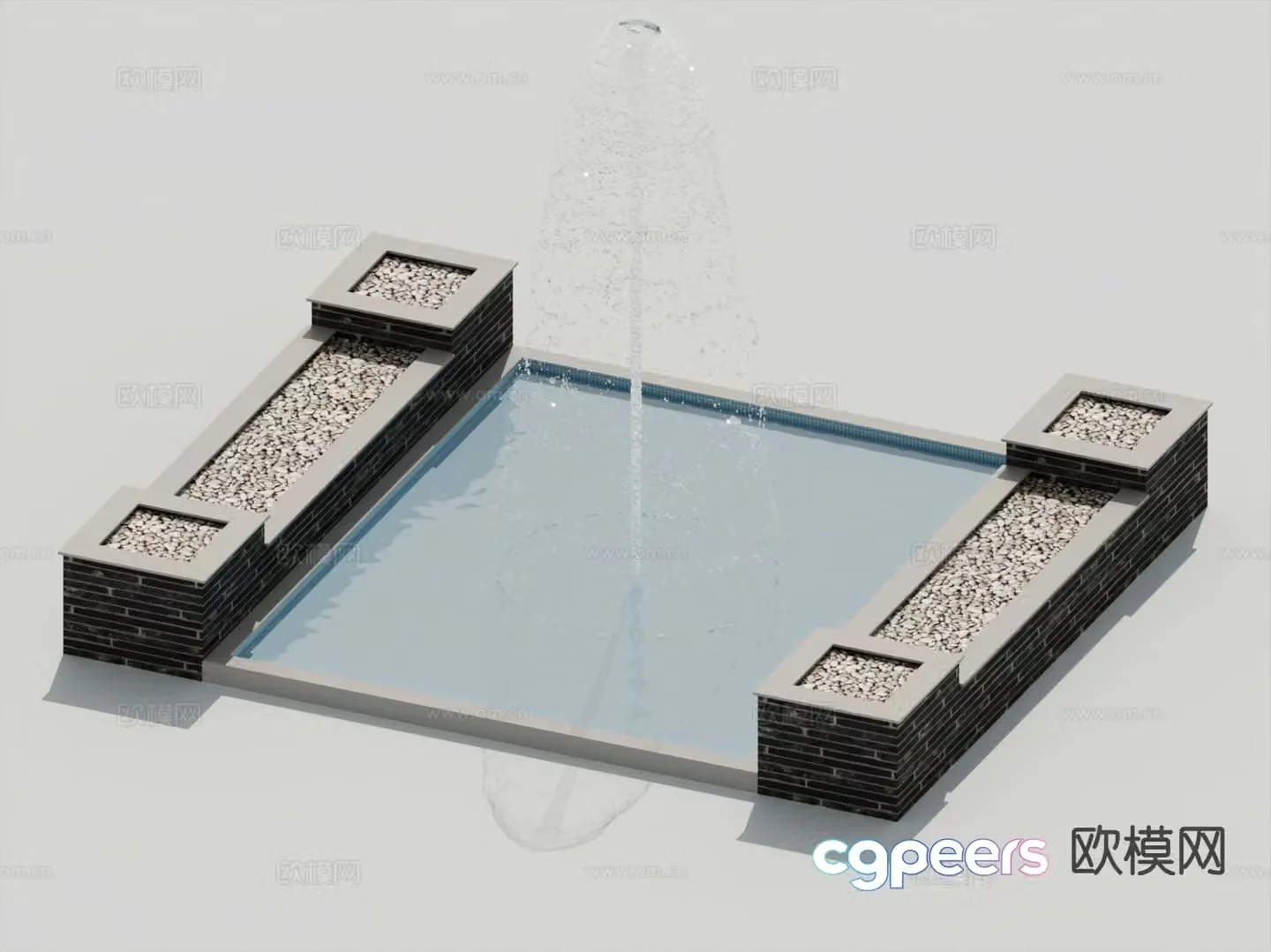 fountain pool fountain pool 3d model