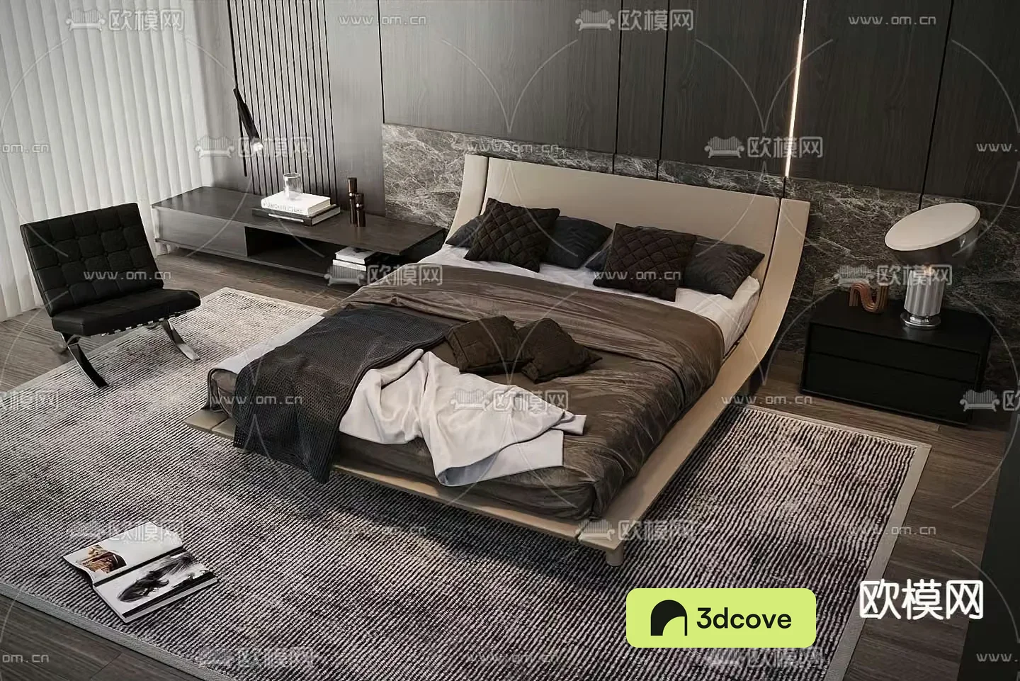 Modern double bed