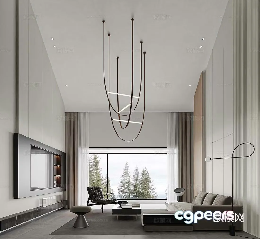 Modern living room 3d model