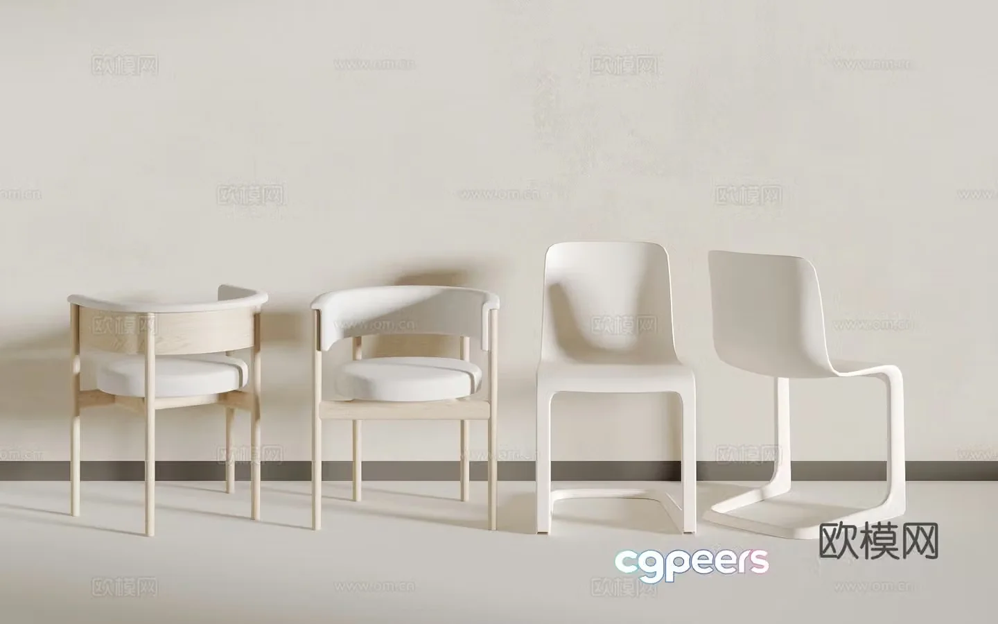 Modern single chair 3d model