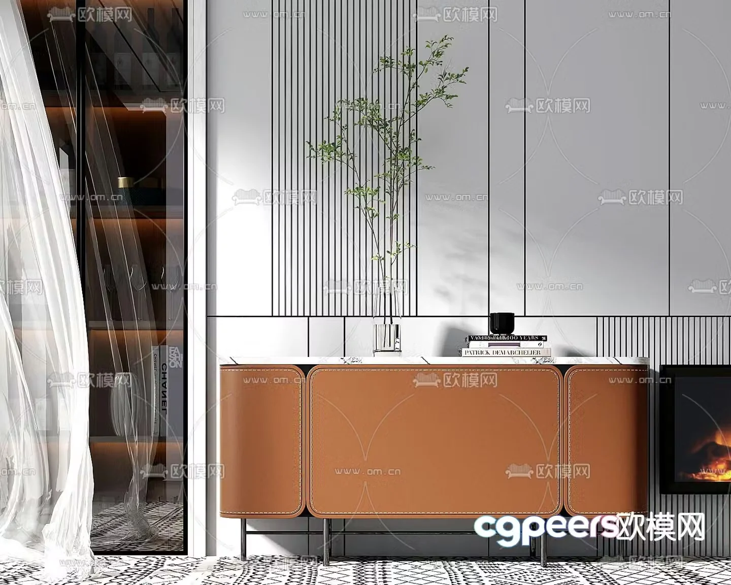 End view cabinet entrance cabinet side cabinet 3D model