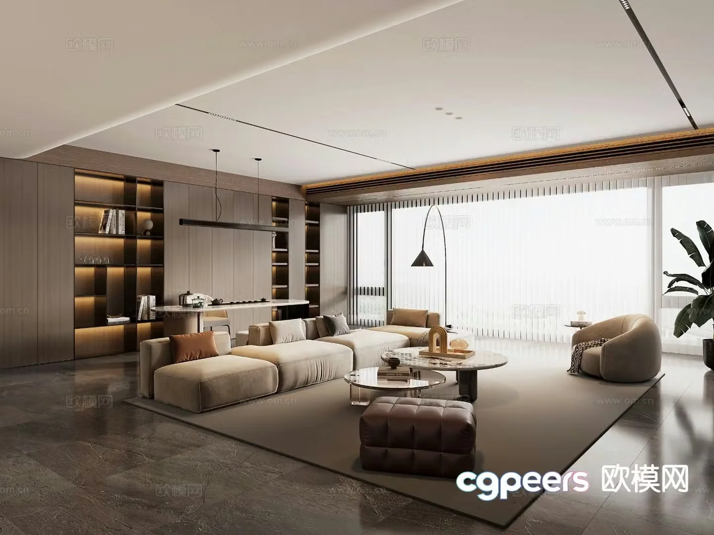 Italian living room 3d model