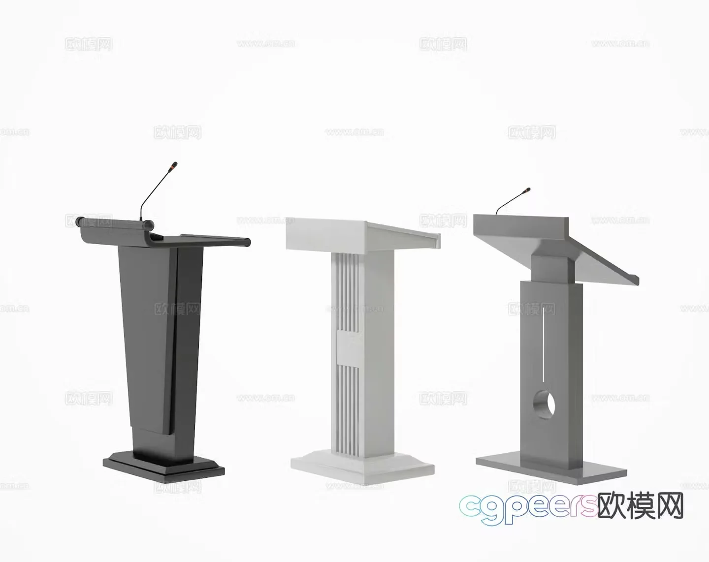 Modern podium podium hosting podium welcome podium 3D model
