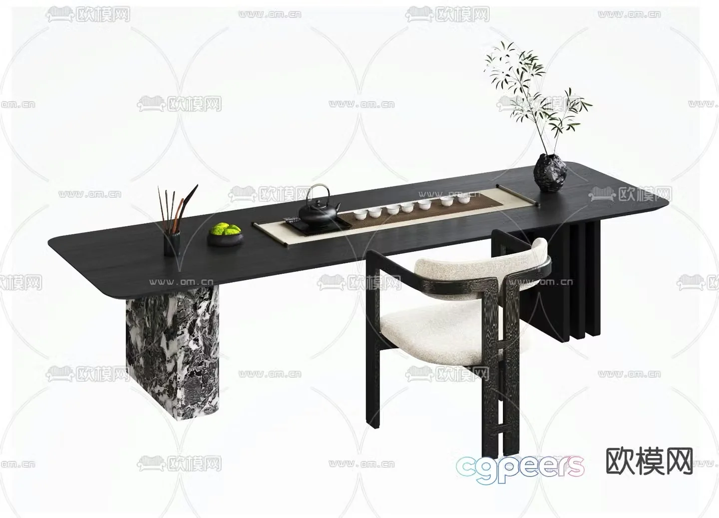 Modern tea table tea table 3d model