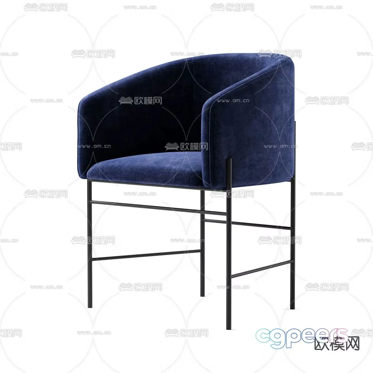 Modern chair dining chair 3d model