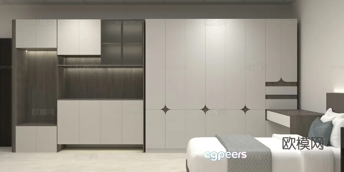 Modern wardrobe 3d model