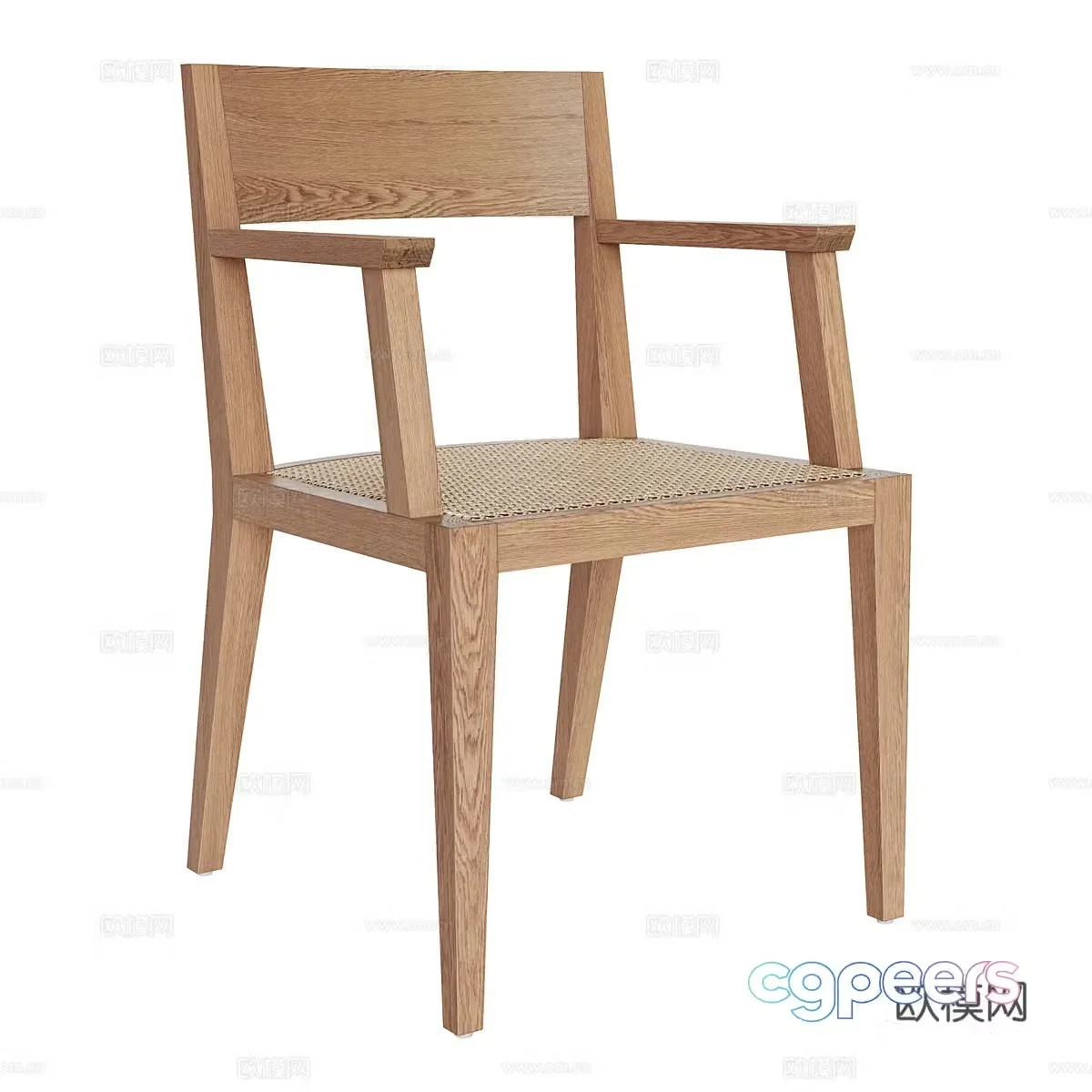 New Chinese Rattan armchair 3d model
