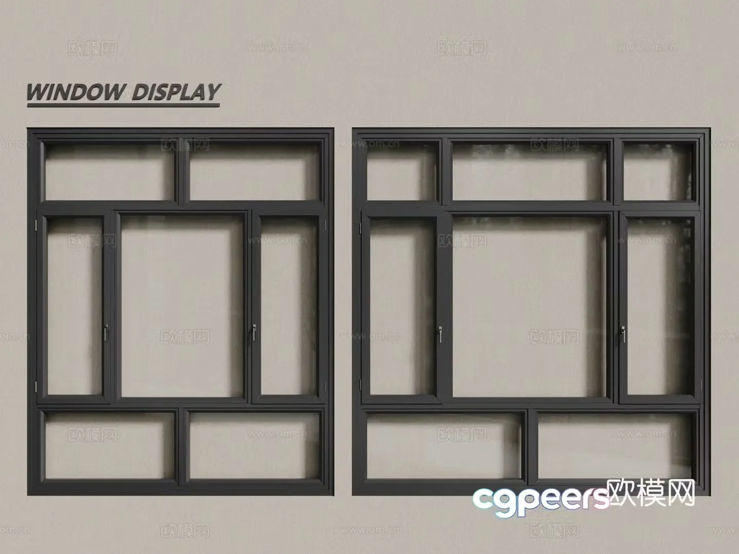 Modern windows aluminum alloy windows casement windows floor-to-ceiling windows 3d model