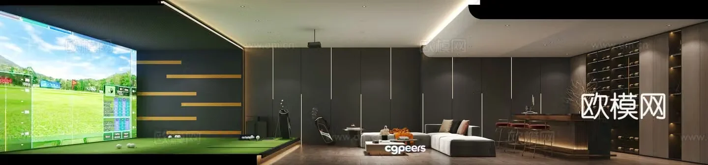 Golf studio 3d model