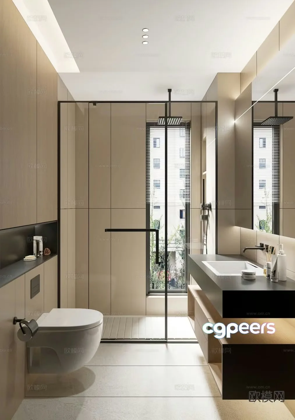Modern bathroom bathroom 3d model