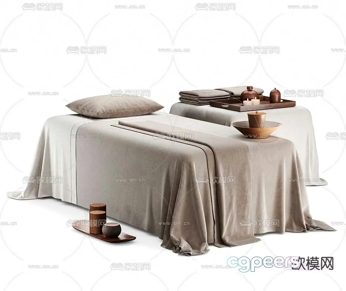 SPA massage bed physiotherapy bed 3d model