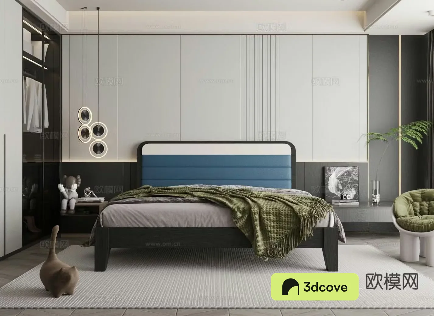 Modern double bed