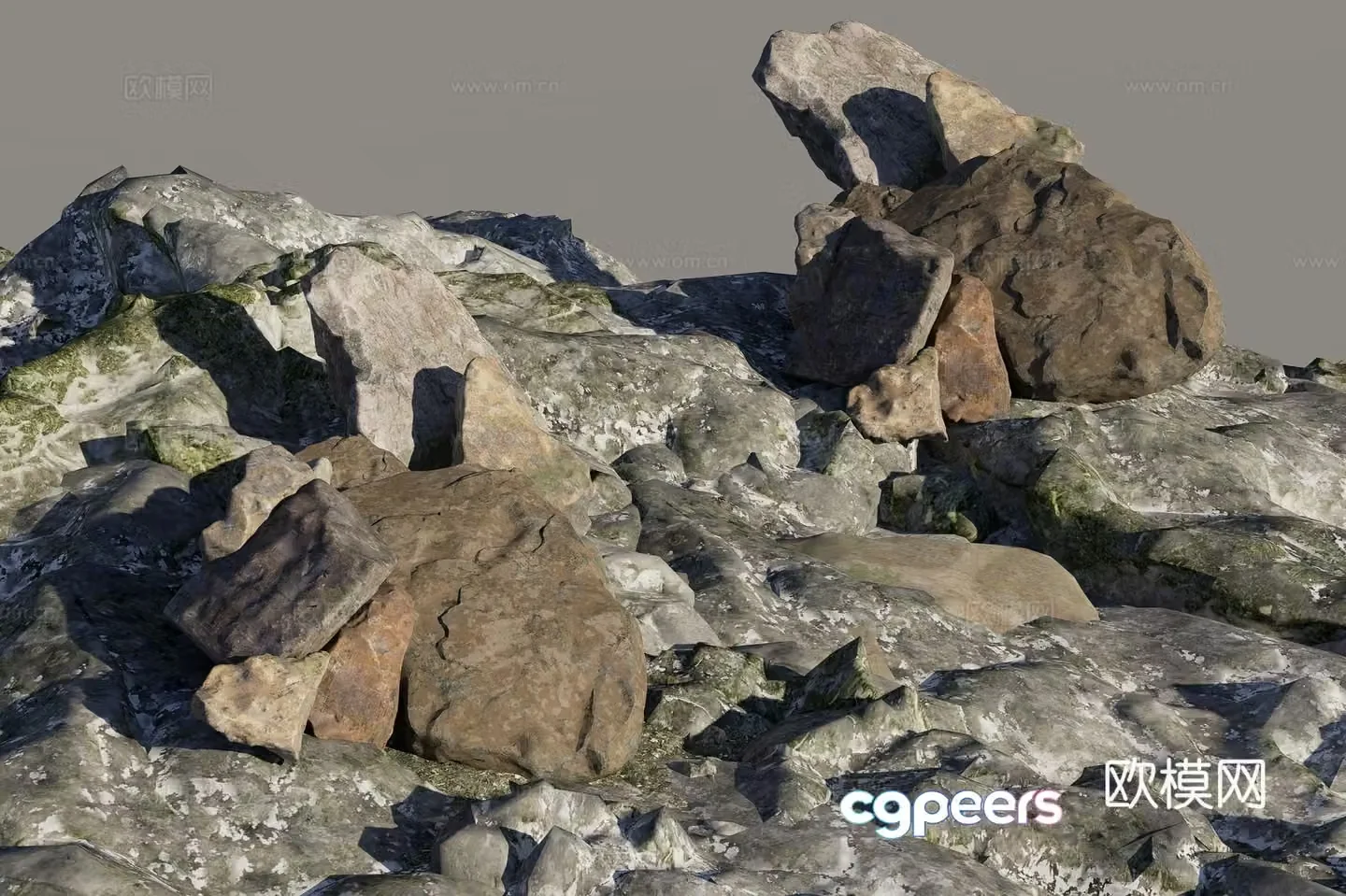 Mountainous landform 3D model