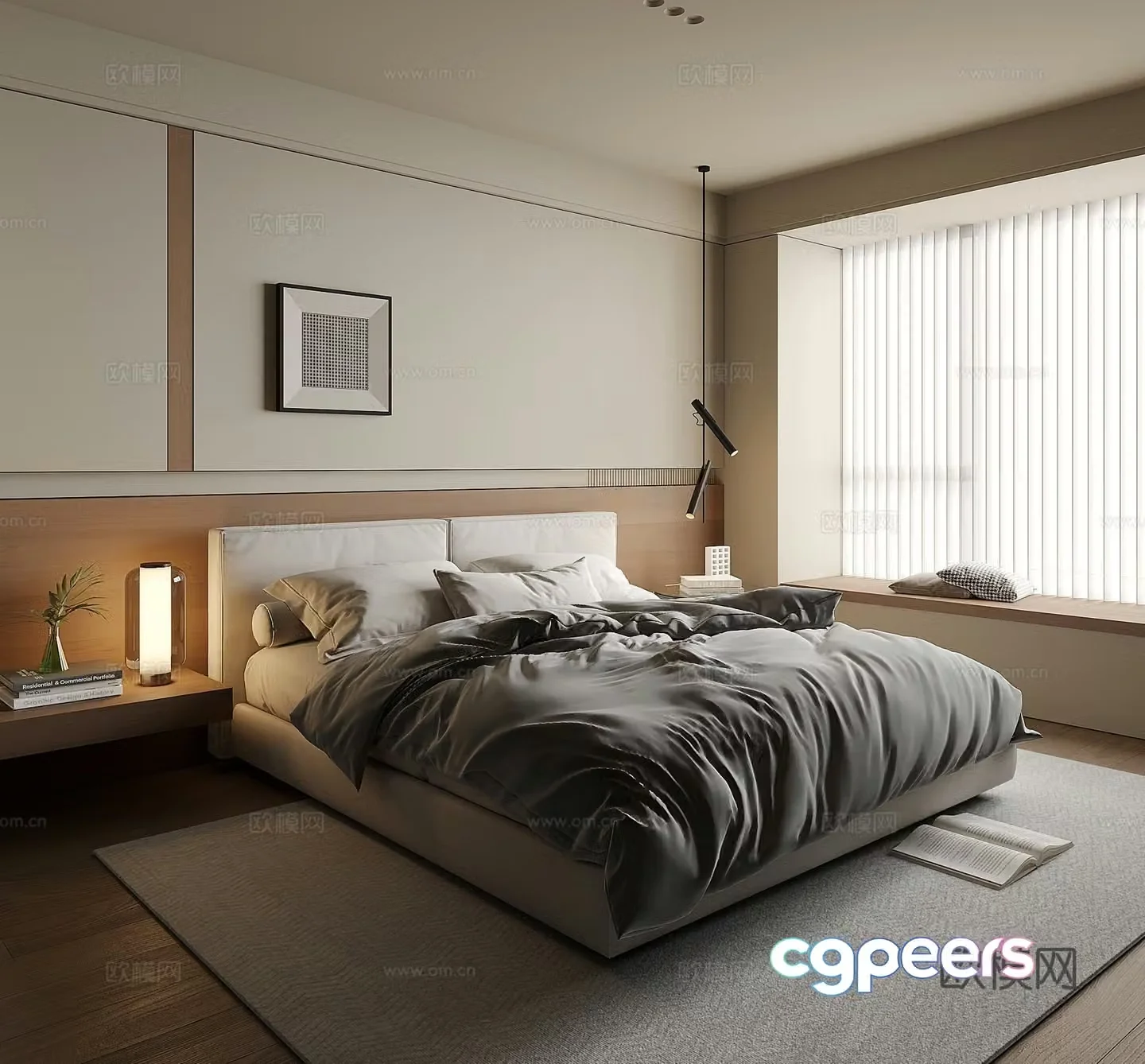 Modern bedroom master bedroom 3d model