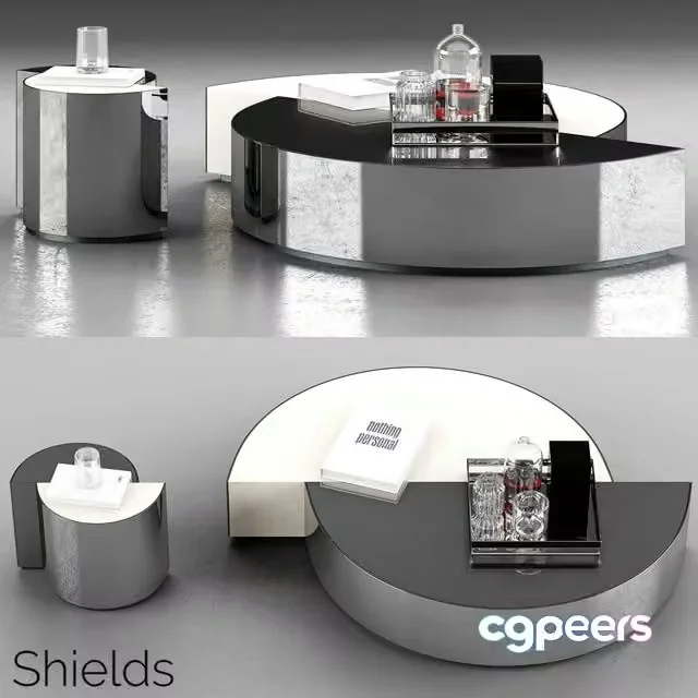3ds Max Free – Minotti Shields Coffee Tables